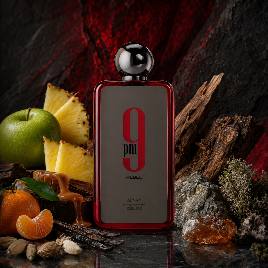 9 PM Rebel de Afnan | Fragancia Unisex Amaderada Frutal