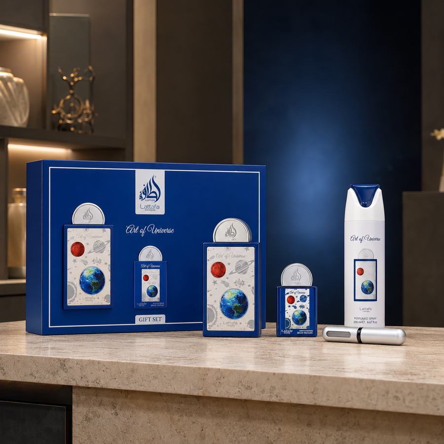 Giftset Art Of Universe – 3 piezas | Perfume Cítrico Aromático Unisex