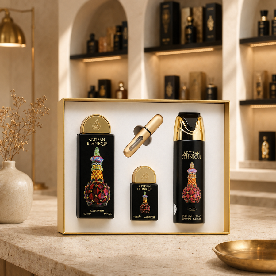 Artisan Ethnique Giftset | Set de 3 Fragancias con Canela, Café y Vainilla