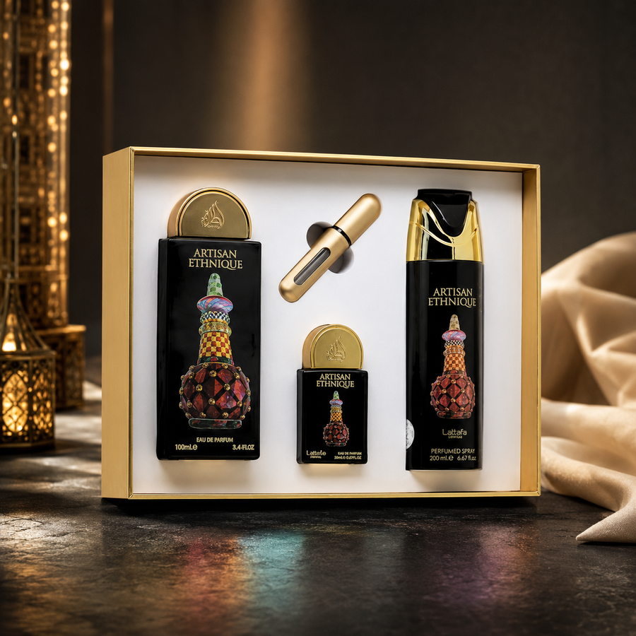 Artisan Ethnique Giftset | Set de 3 Fragancias con Canela, Café y Vainilla