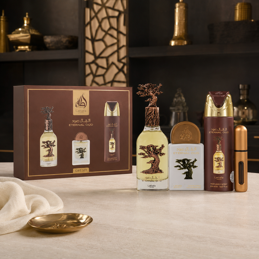 Giftset Eternal Oud – 3 piezas | Perfume Oriental Amaderado Unisex