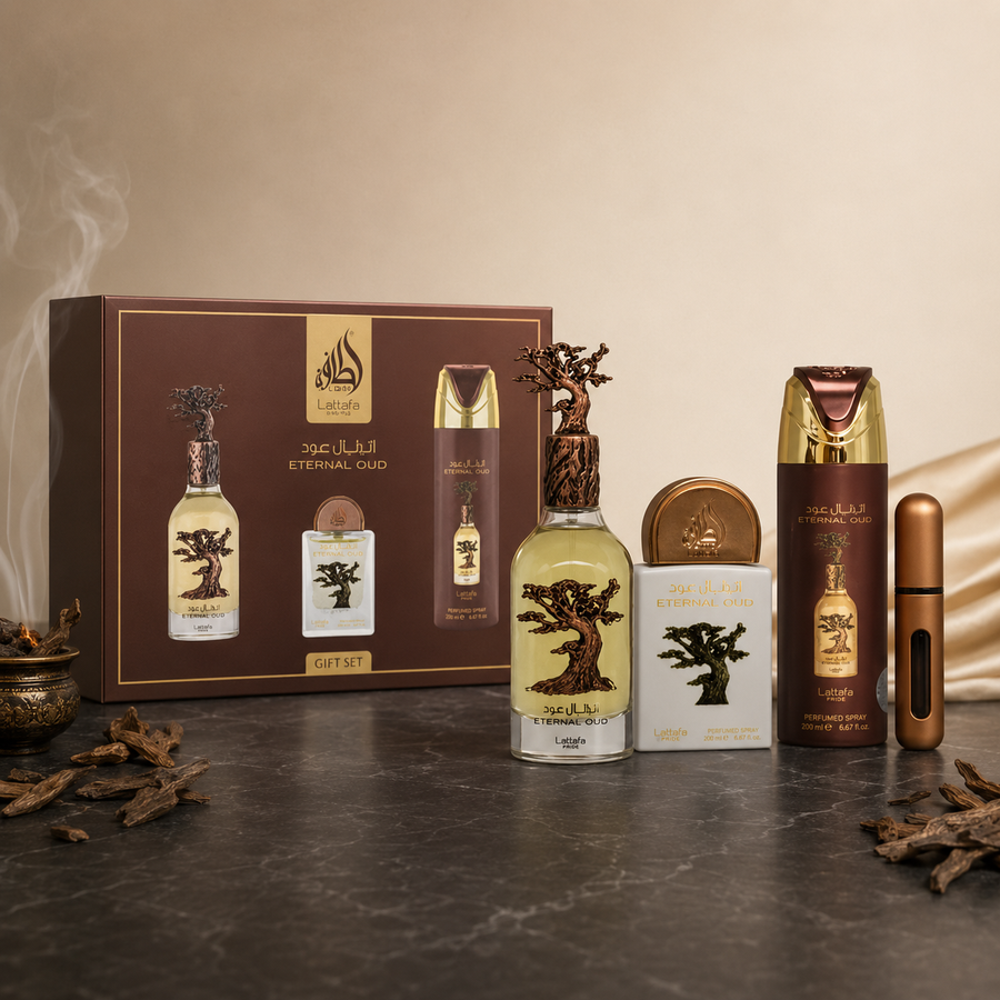 Giftset Eternal Oud – 3 piezas | Perfume Oriental Amaderado Unisex