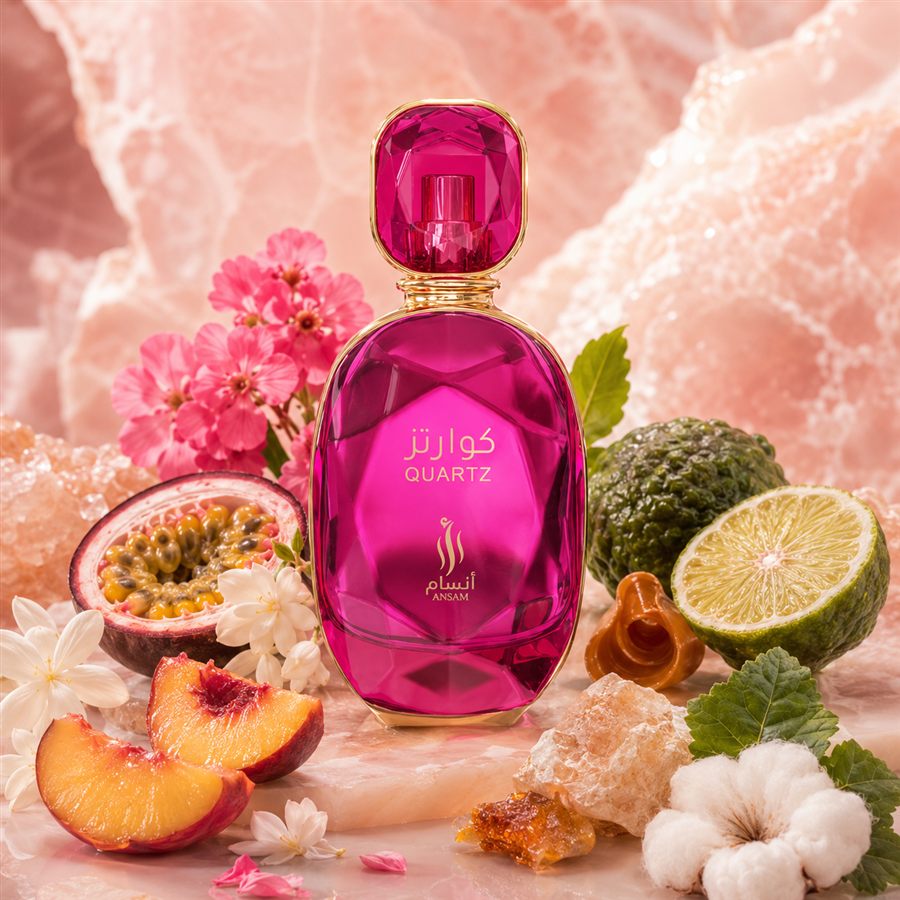 Quartz Ahjaar Collection – Perfume Frutal con Caramelo y Ámbar