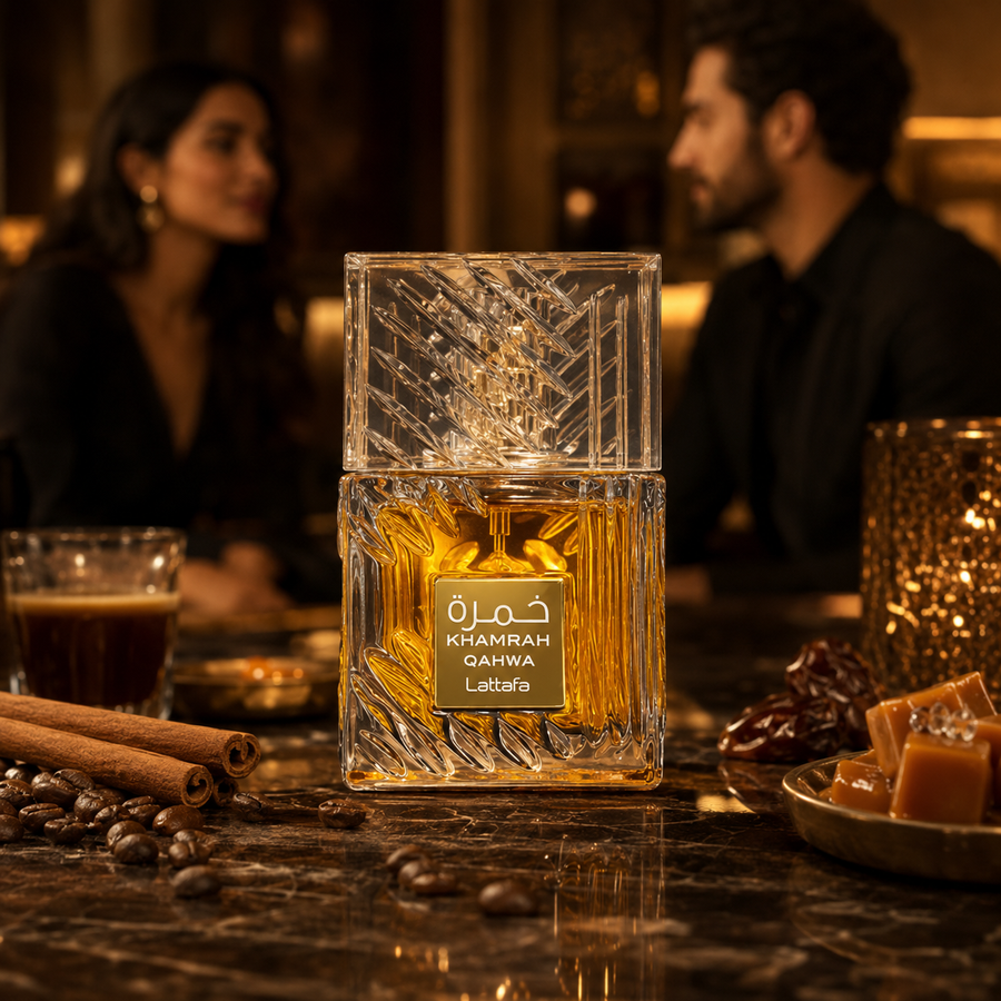 Khamrah Qahwa Lattafa Perfumes Eau de Parfum Unisex 100 ml – Fragancia Oriental Vainilla con Café y Especias