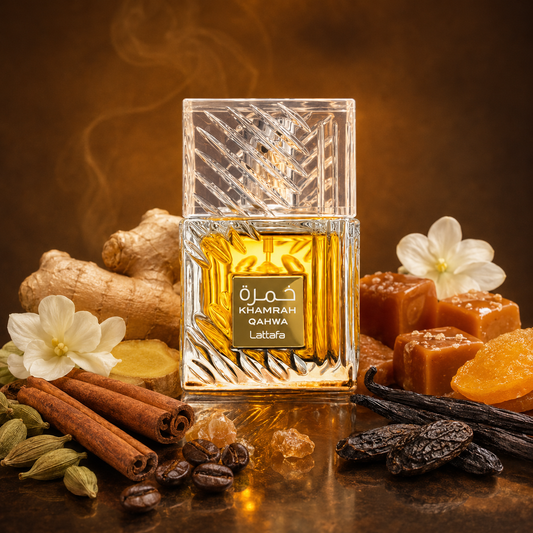 Khamrah Qahwa Lattafa Perfumes Eau de Parfum Unisex 100 ml – Fragancia Oriental Vainilla con Café y Especias