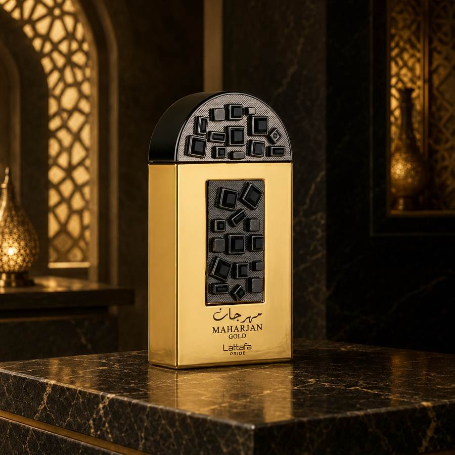 Maharjan Gold Lattafa Perfumes – Eau de Parfum Unisex 2022 | Aroma Ambarado con Pimienta, Lavanda e Incienso