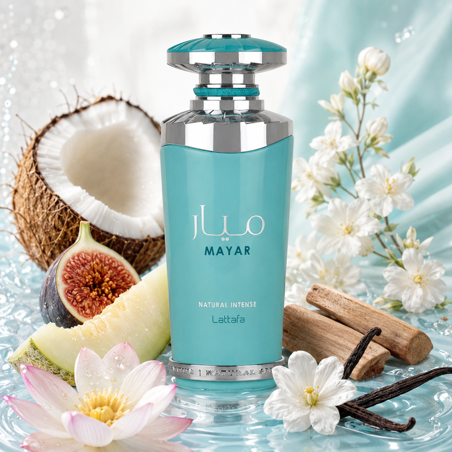 Mayar Natural Intense Lattafa Perfumes – Perfume Femenino 2024 | Floral Acuático con Coco, Higo y Vainilla